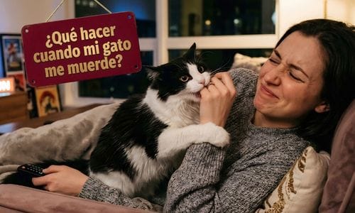 ¿Qué hacer cuando mi gato me muerde?
