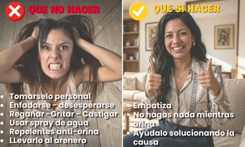 que hacer cuando gato orina fuera del arenero