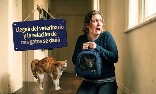 Llegué del veterinario y la relación de mis gatos se dañó